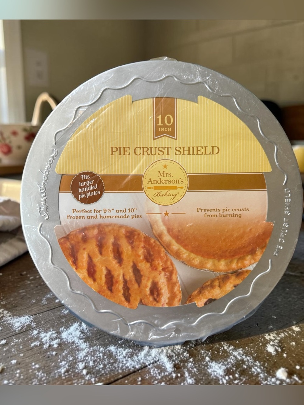 CURATED Pie Crust Shield 10” New and still in original wrapping.